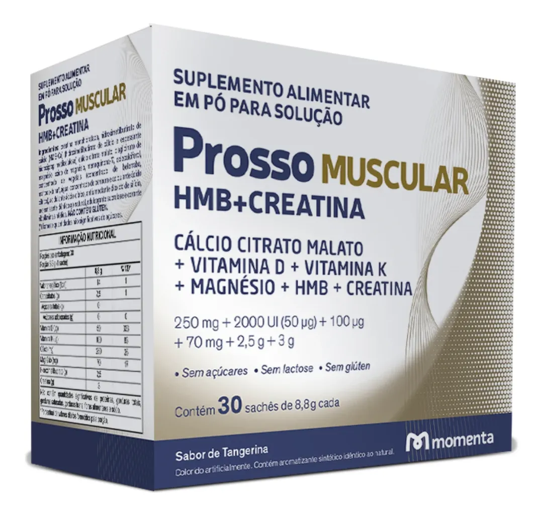 Prosso Muscular — suplemento em pó para músculos e ossos
